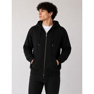 NWT RoadBlock Rocawear Mens Zip Up Hoodie Large Black Urban Gorp Sweatshirt